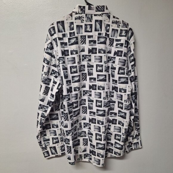 Sugar Sweet Shirt Photos Black White Button Down Collared Mens 2XL - Picture 3 of 9